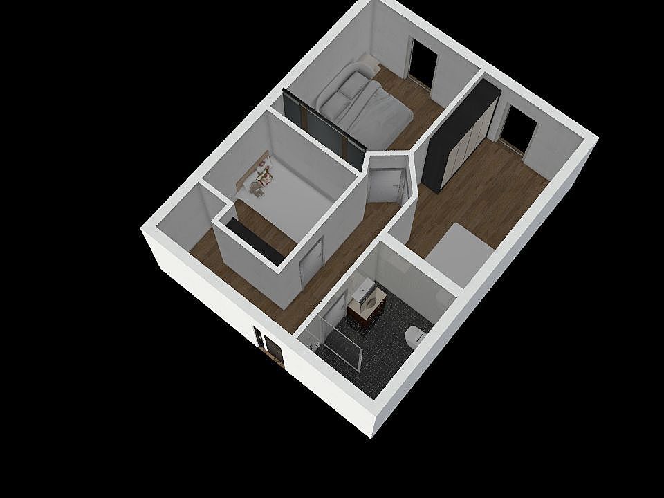 House M second floor 3d design renderings
