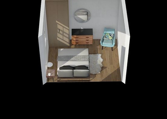 Second bedroom without chimney  Design Rendering