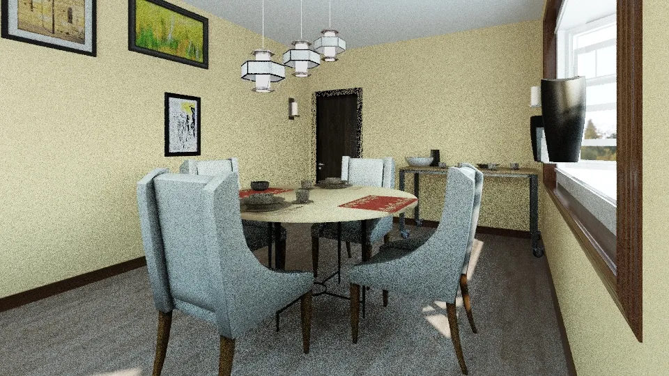 Dining Room - Major Project 3d design renderings