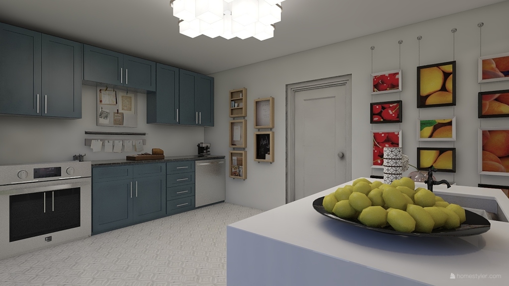 Modern Modern home Yellow White Black 3d design renderings