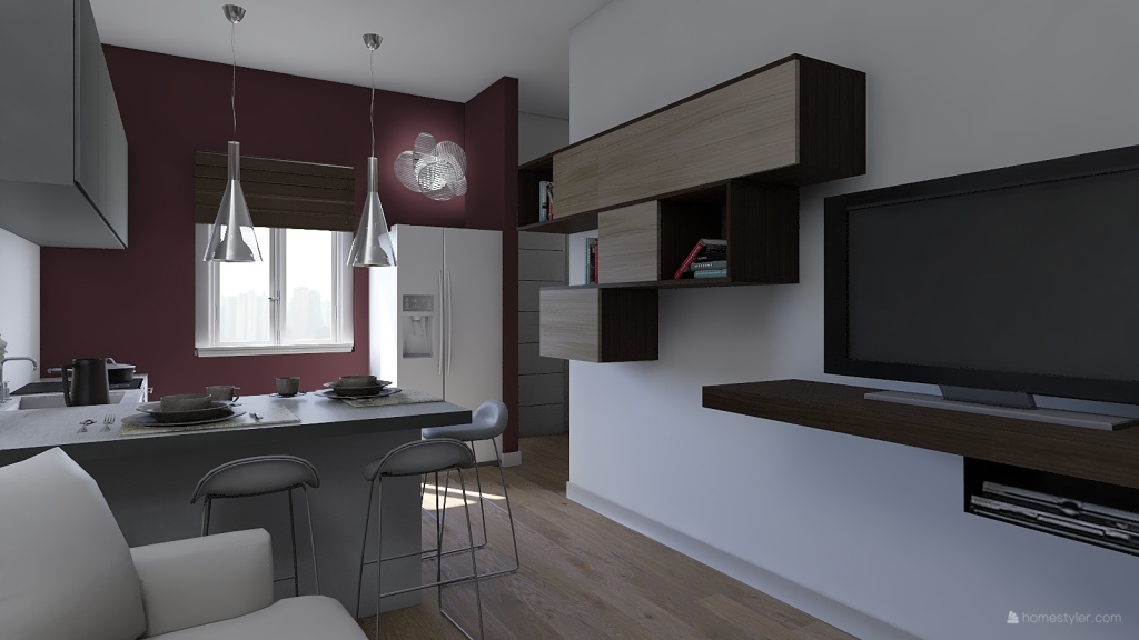 Small apartament. Milan, Italy 3d design renderings