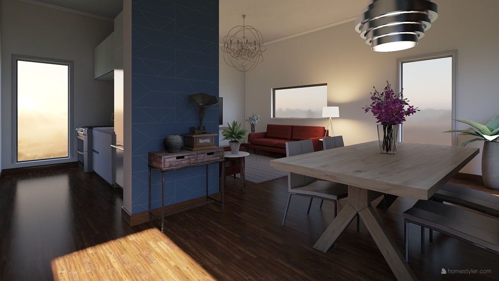 simple living 3d design renderings