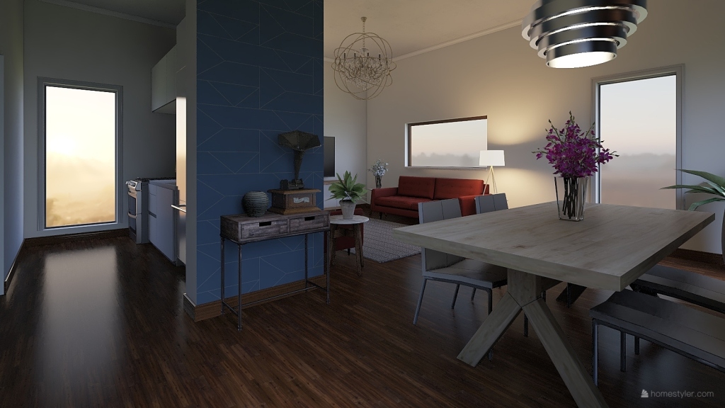 simple living 3d design renderings