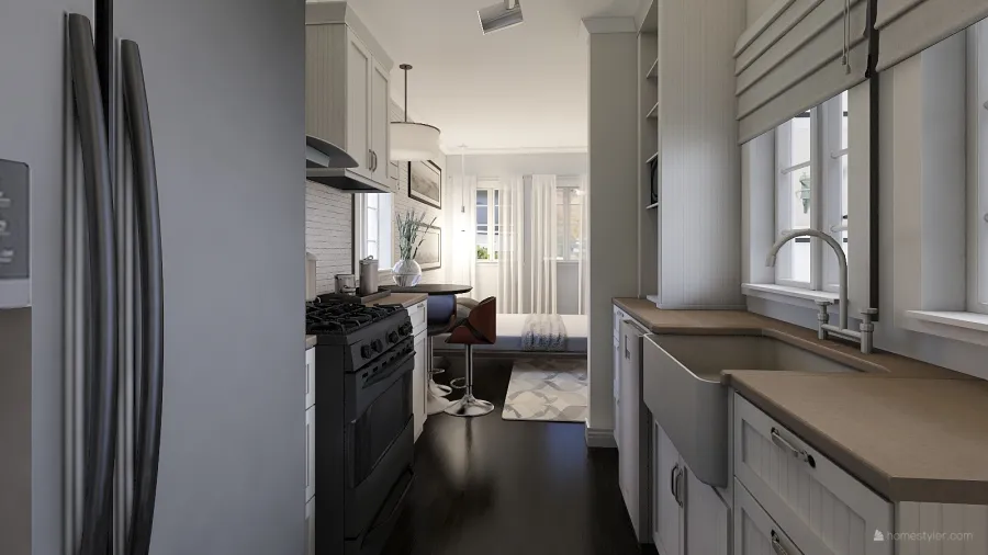 Kitchen & Bedroom 3d design renderings