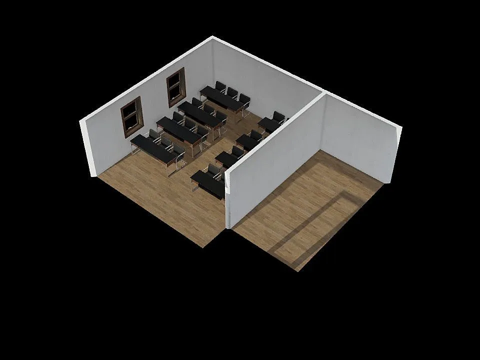 Study Room 3d design renderings