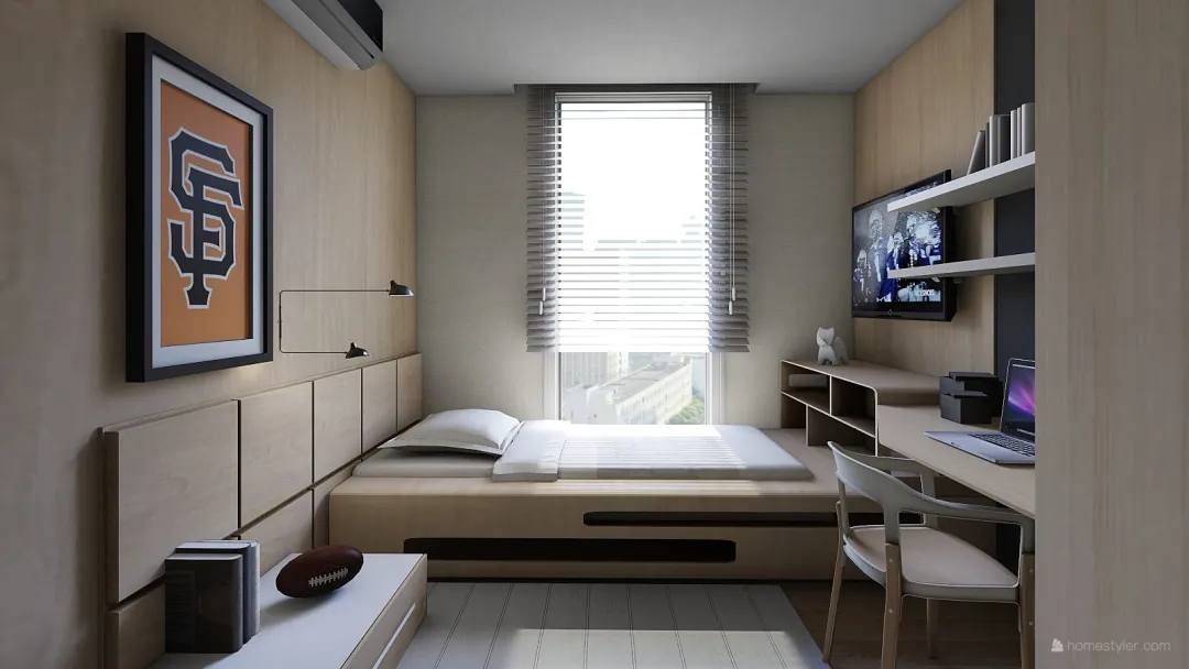 boy bedroom 3d design renderings