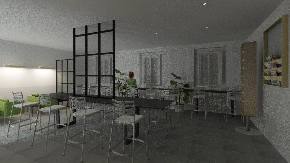 bookcafe 3d design renderings