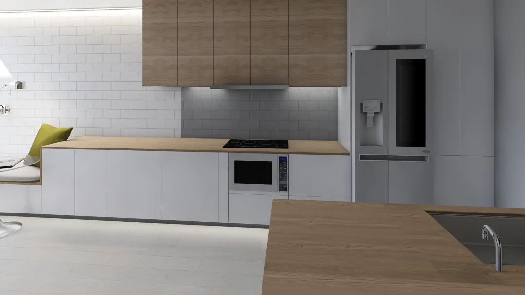 框體廚房 (木框) 3d design renderings