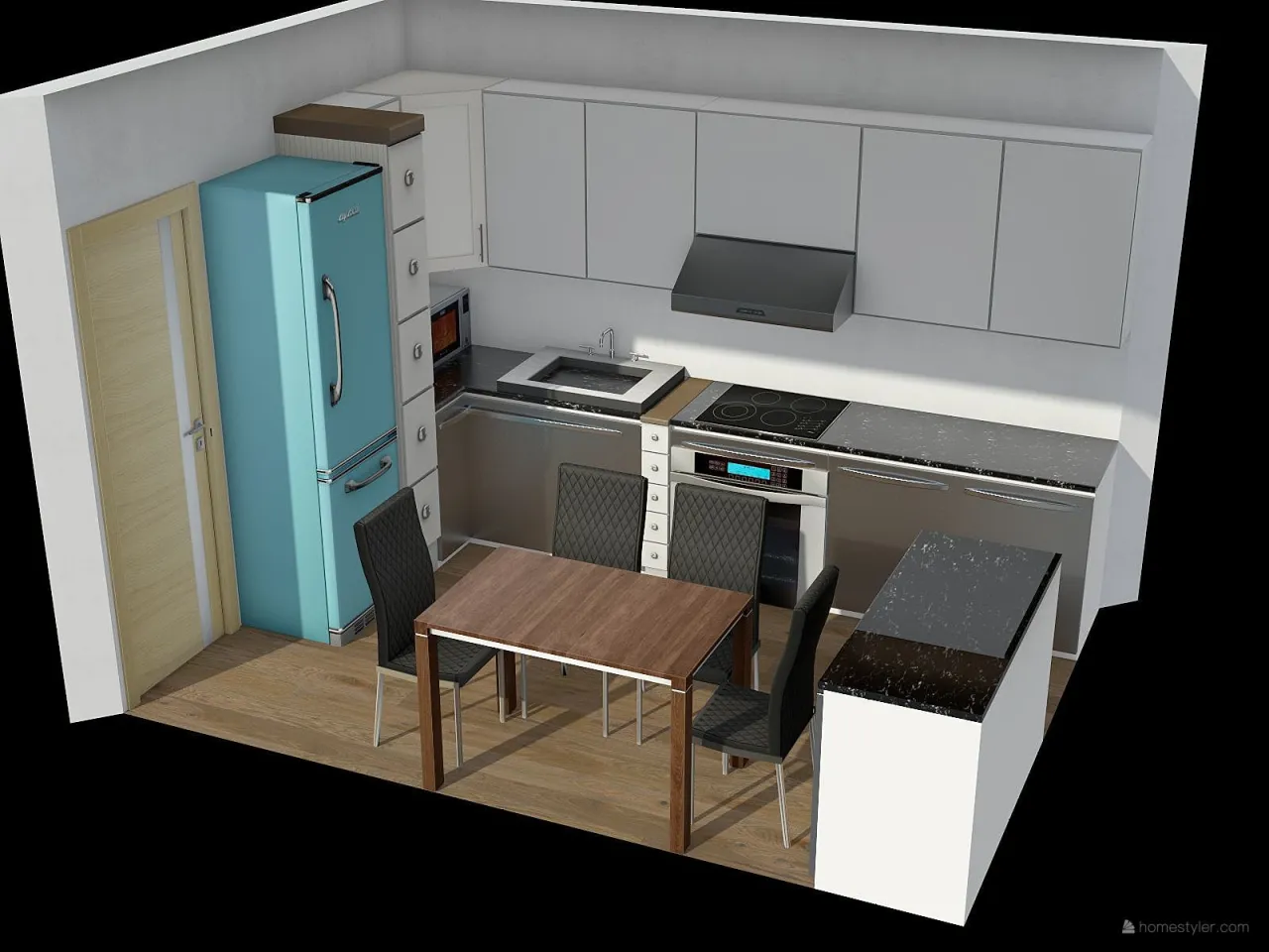 Kuchyně 2 3d design renderings