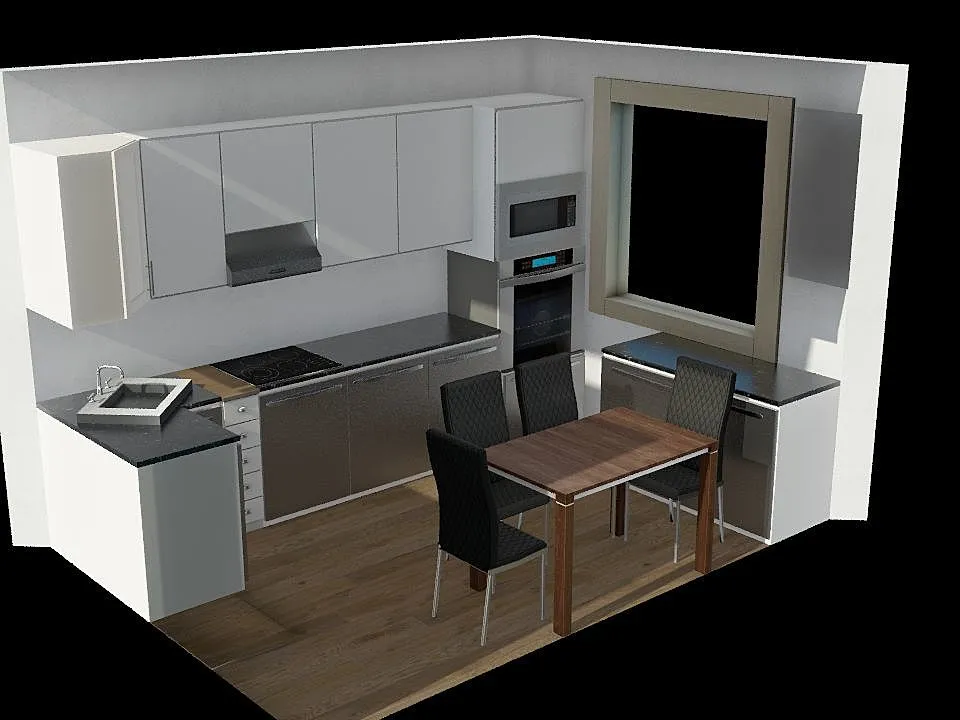 Kuchyně 1 3d design renderings