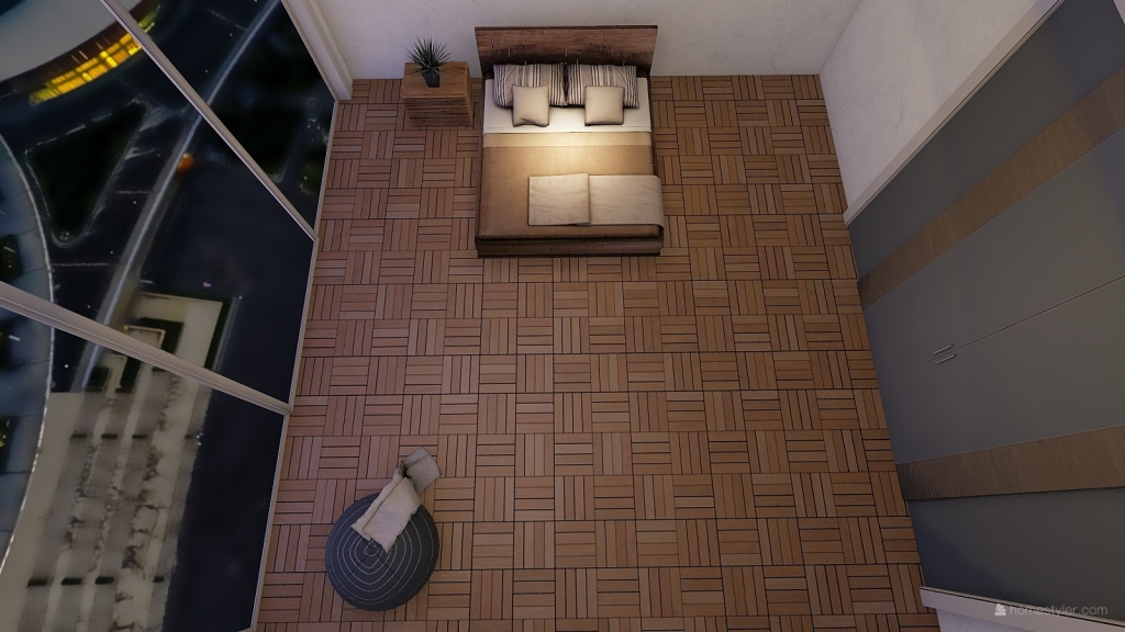 Minimalistic Bedroom 3d design renderings