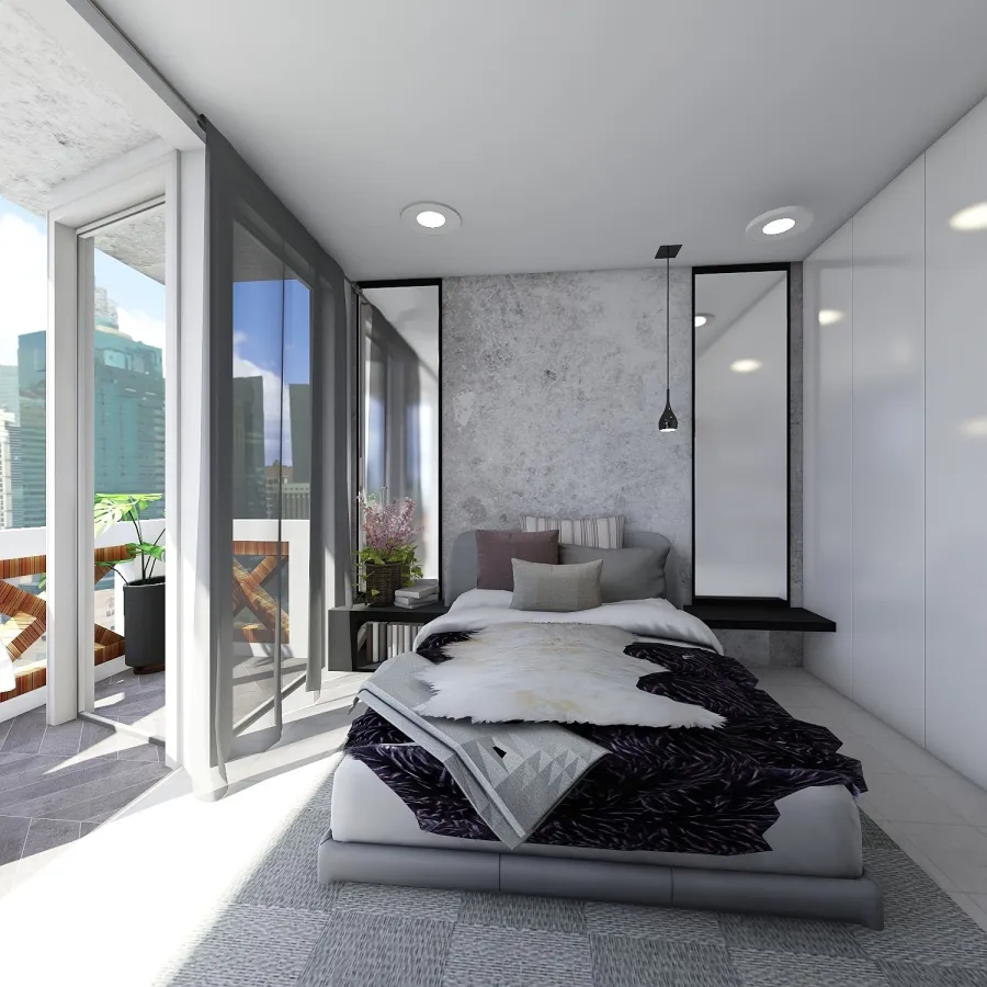 Contemporary Shape of violet White Purple Black 3d design renderings