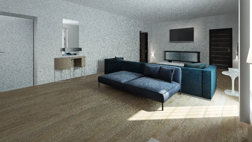casa de um dormitório 3d design renderings