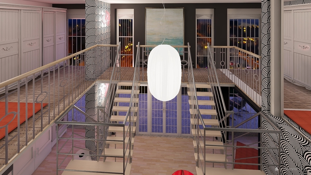 Mini loft con soppalchi 3d design renderings
