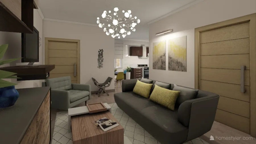 small apartment 3d design renderings