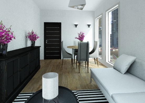black and white ambient  Design Rendering