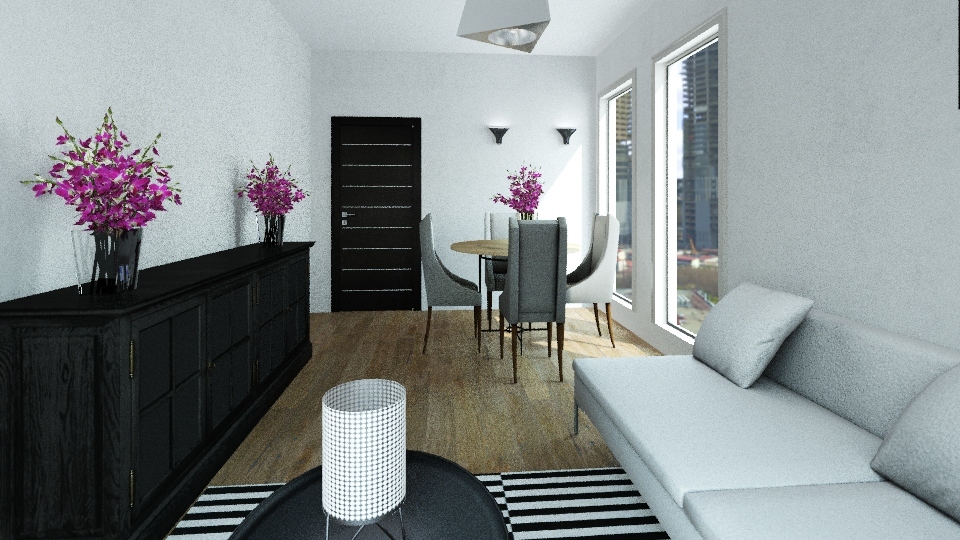 black and white ambient 3d design renderings