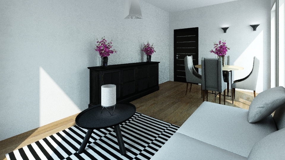black and white ambient 3d design renderings
