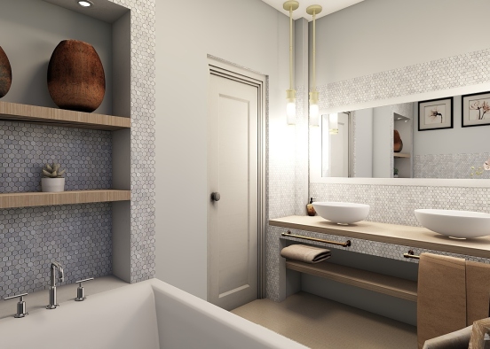 Viola fürdőszoba Design Rendering