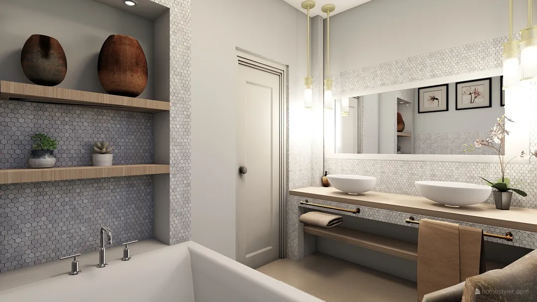 Viola fürdőszoba 3d design renderings