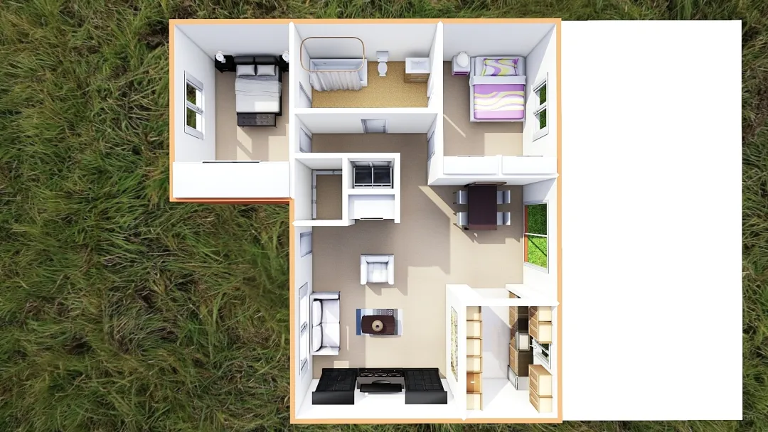 2x1 Duplex 3d design renderings