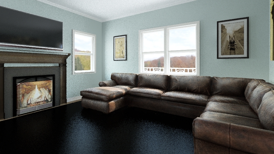 the blue cottage 3d design renderings