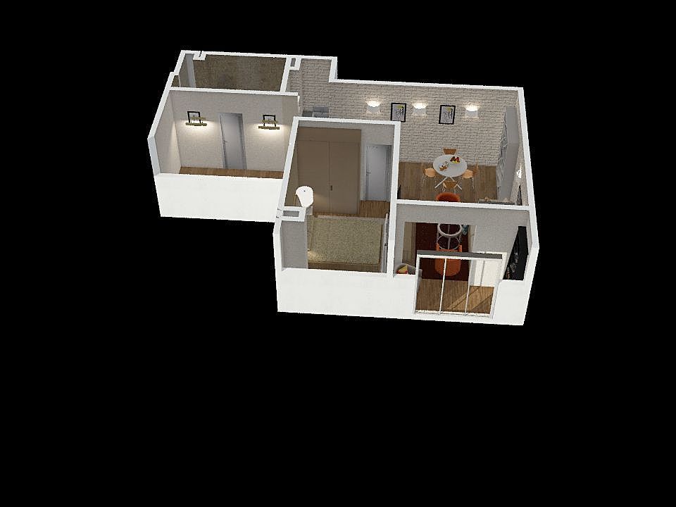1 комнатная Жантас 3d design renderings