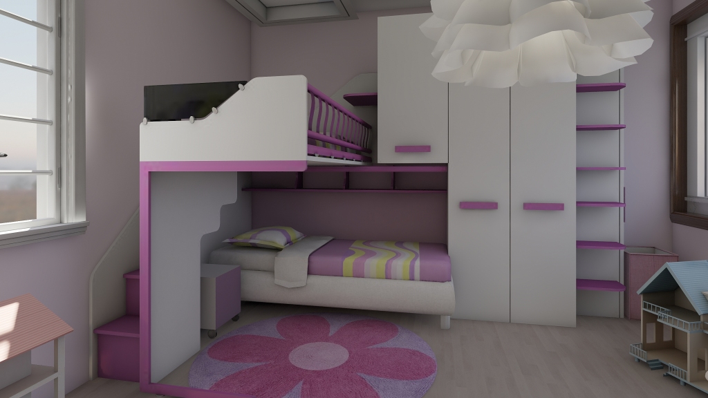 Kids Bed and Breakfast 3d design renderings