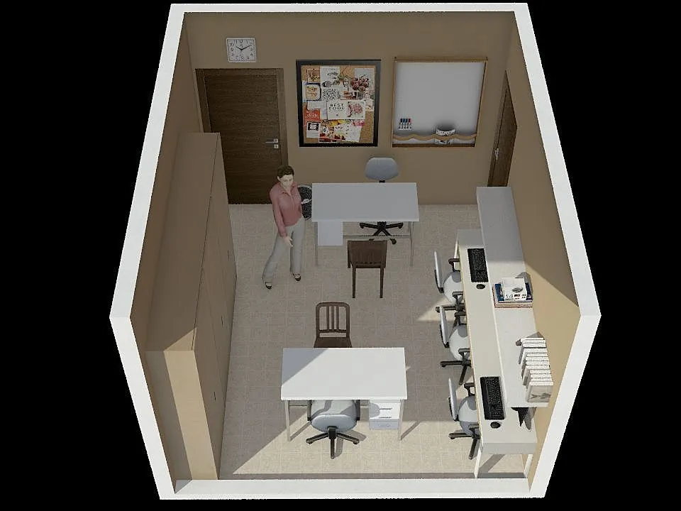 Sala de Atendimento 3d design renderings