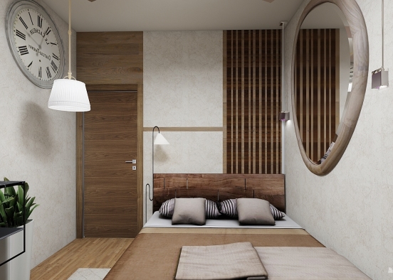 WOOD - Bedroom  Design Rendering