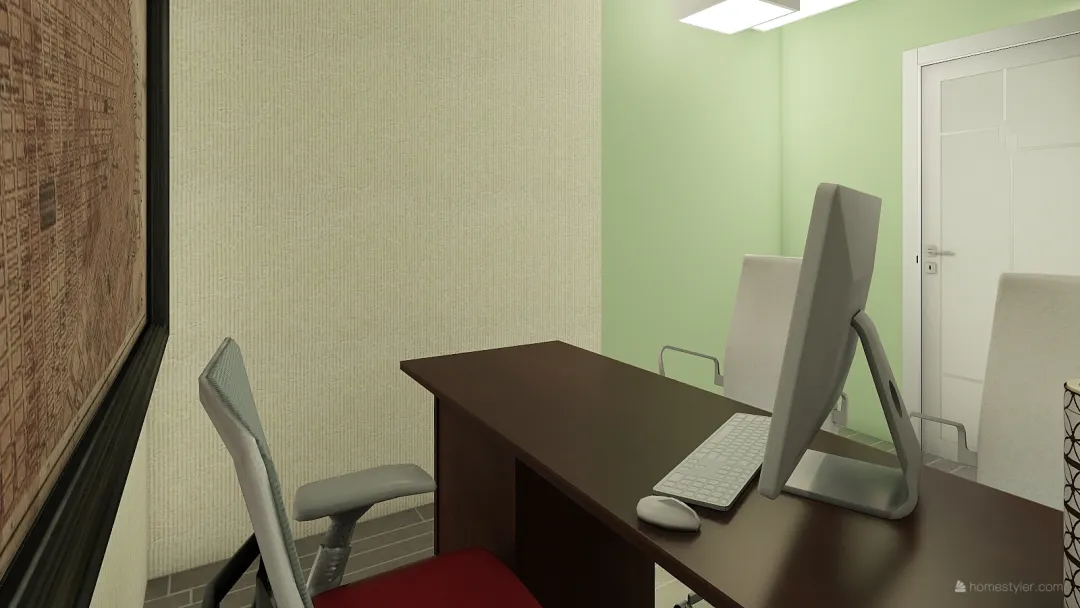 Office Room 3d design renderings