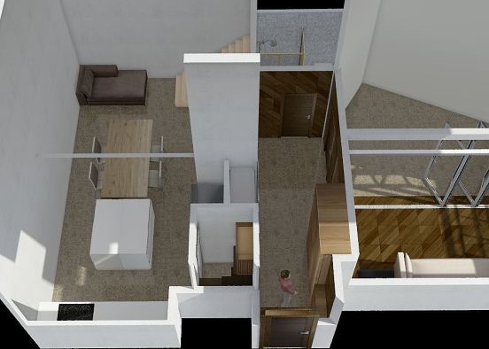 1 этаж (вариант кухни) Design Rendering