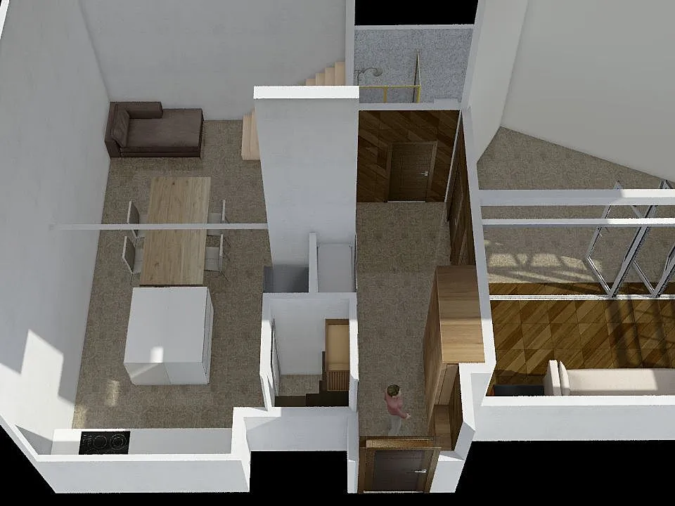 1 этаж (вариант кухни) 3d design renderings