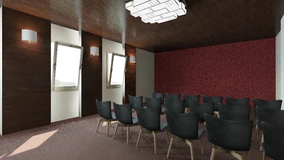 auditorium 3d design renderings