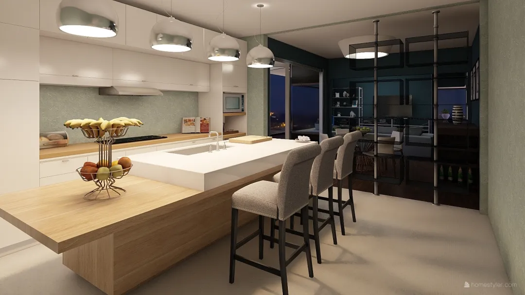 Casa de Vidro 3d design renderings