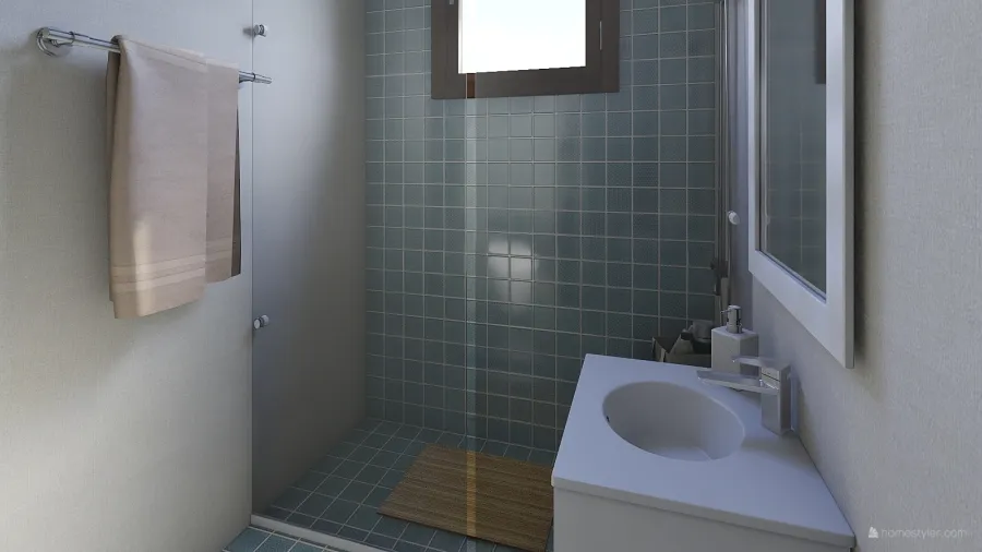 Small Toilet 3m2 3d design renderings