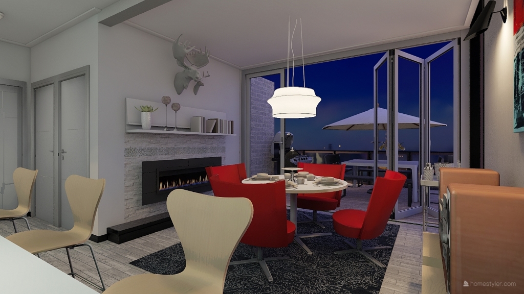 One Bedroom Apartment (with Loft) Take 2 3d design renderings