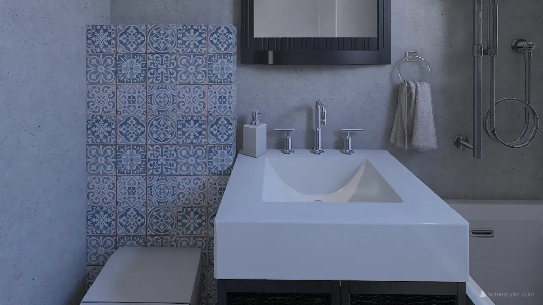 Small Bathroom 3m2 3d design renderings