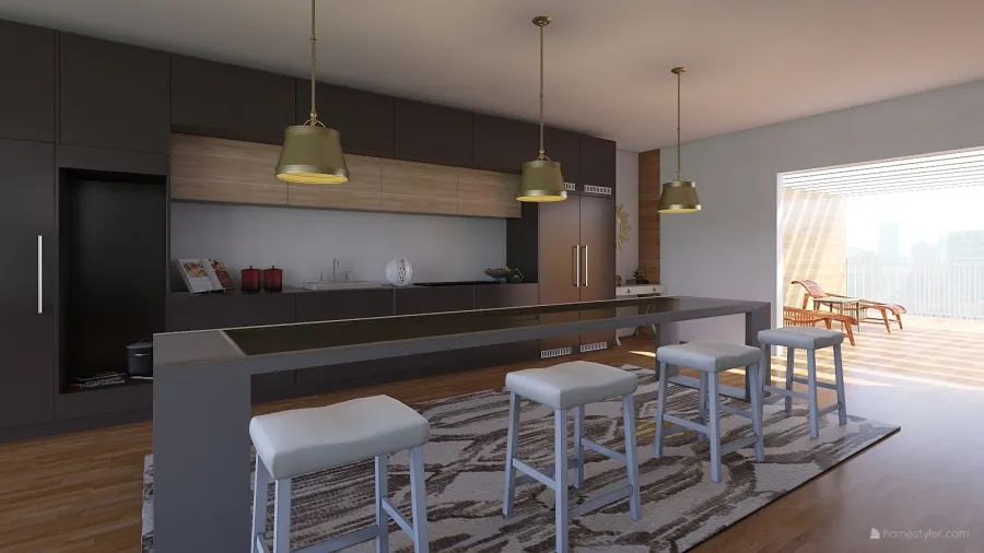 Apartment in Chicago 3d design renderings