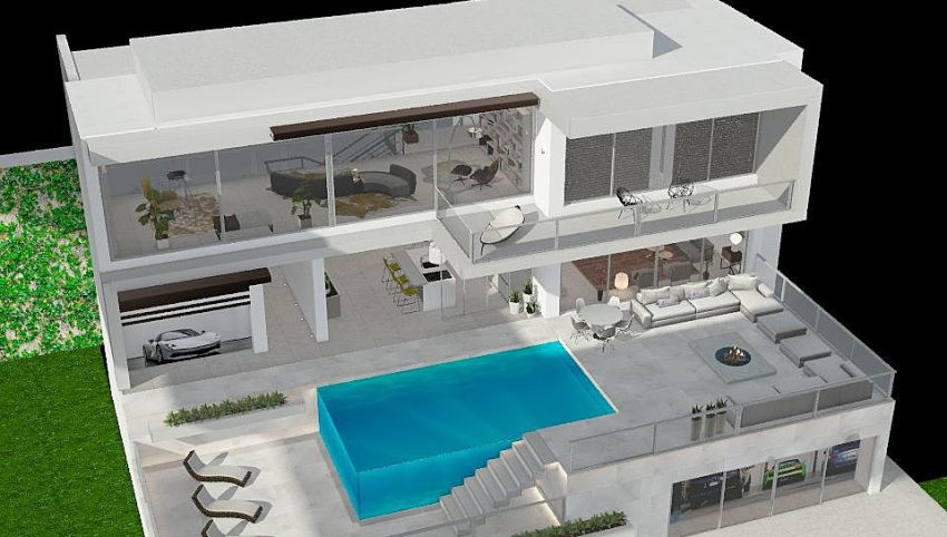 villa moderna 3d design picture 2399.66