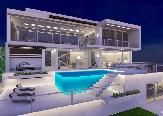 Modern villa moderna Design Rendering