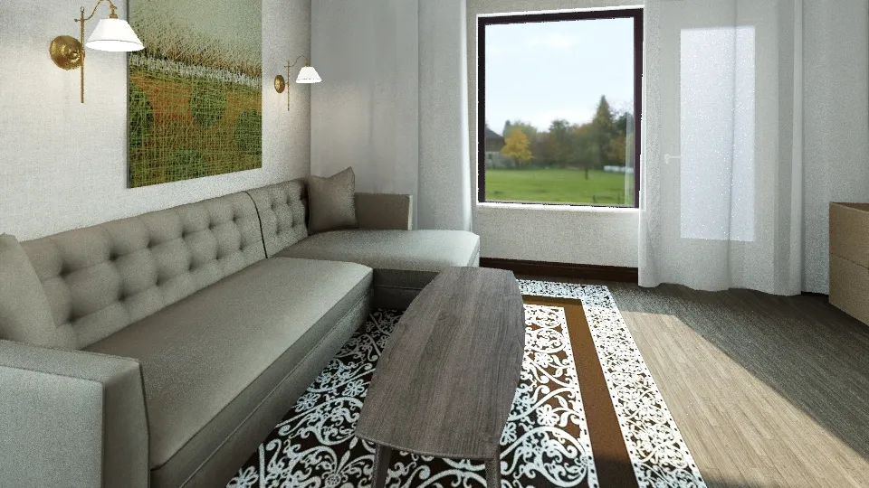 гостиная-кухня 1 3d design renderings
