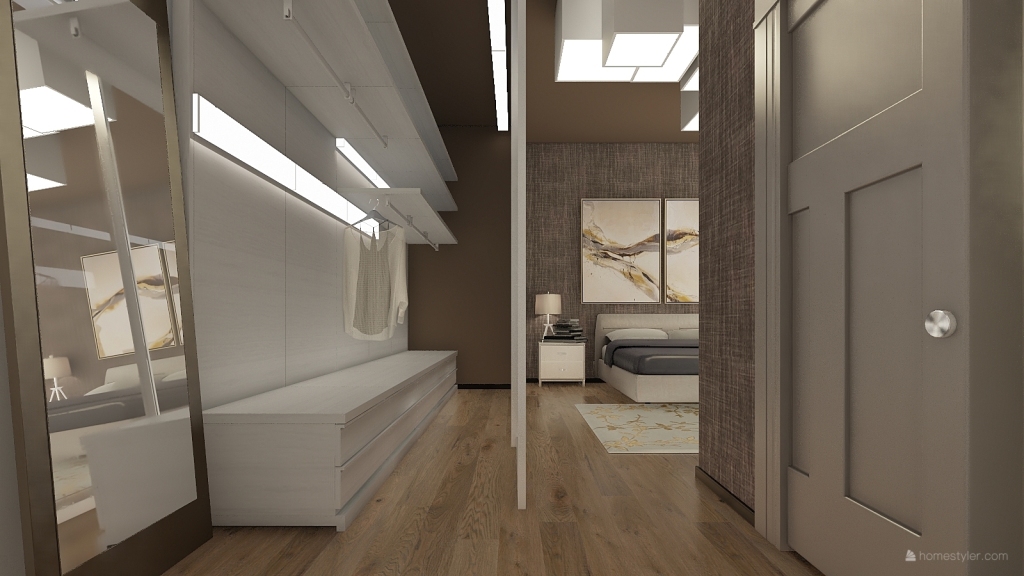 Modern ArtDeco appartamento Grey Green White 3d design renderings
