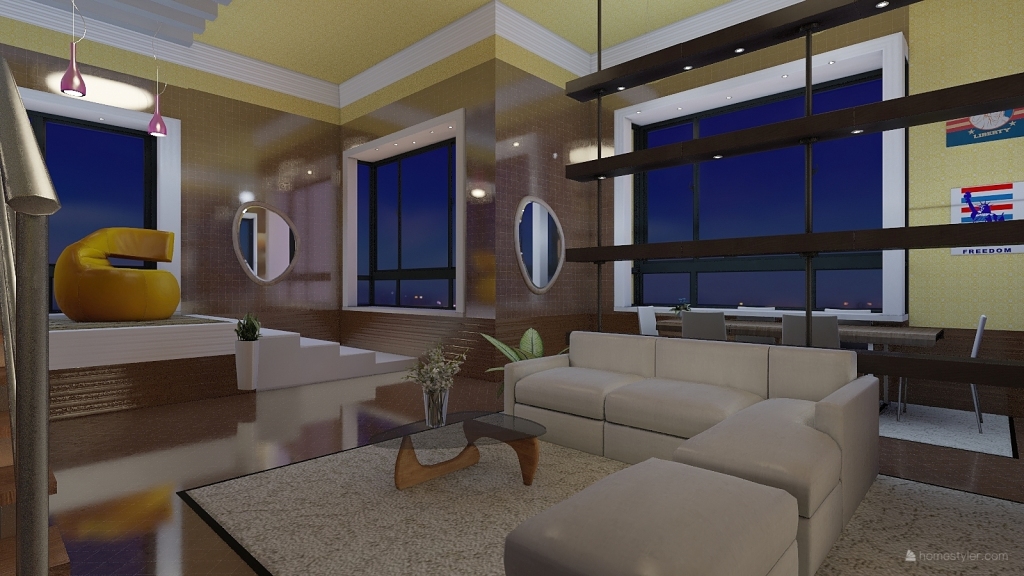 Template3 loft 3d design renderings