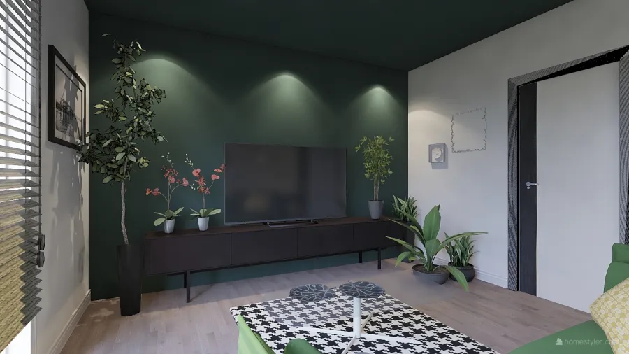 Green Mood - Woonkamer 3d design renderings