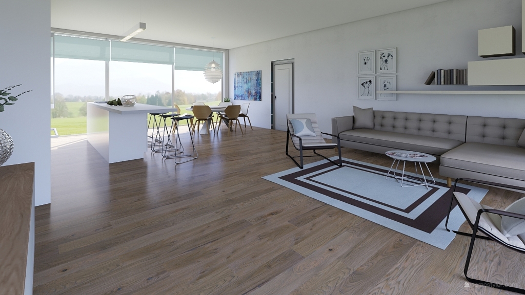 Concepthus 1 floor house in Denmark 3d design renderings