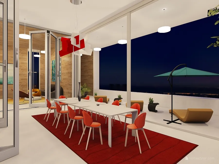 Red Wood 3d design renderings