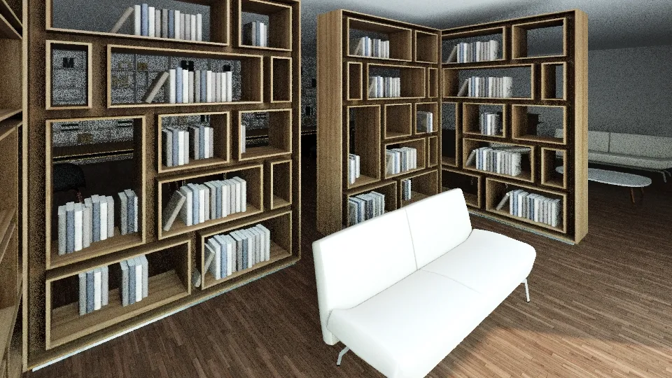 library 3d design renderings