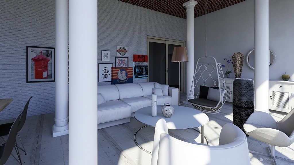 loft industrial integrado 3d design renderings