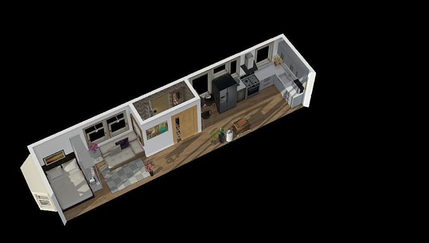 Shipping Container made into a House 3d design picture null
